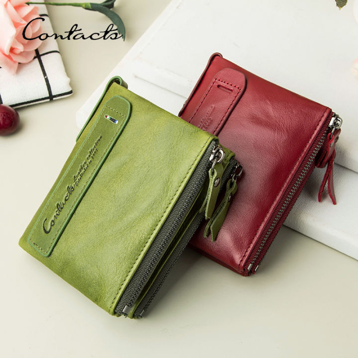 CONTACT'S Fashion Genuine Leather Women Wallet ID Card Holder Coin