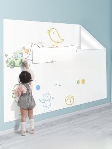 Static Whiteboard Stickers Removable Non-Damaging Wall Graffiti Drawing Board Small Blackboard Eraser Picture Hanging on Wall for Meetings And Student Review