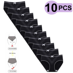 5/10 Pieces Youth Children Underwear Comfortable Cotton Teenage Girls Panties Solid Color Mid-Waist Girls Briefs Breathable Wear