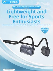 High-Quality Sound Bluetooth Earphones Bone Conduction Non-In-Ear Hanging Sports Wireless New Model 2025 Ruijia Digital RH10