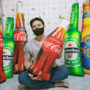 GỐI ÔM NGỦ IN 3D HÌNH CHAI BIA SIZE LỚN DỄ THƯƠNG GÒN MỀM