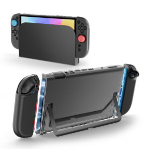 IINE Protective Case Set for Switch 2 Full Protection Silicone Joycon Case with PC Back Shell Protective Cover