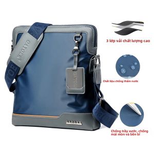 Túi Đeo Vai Nam Bằng Da PU Dung Tích Lớn Thời Trang Chống Mài Mòn Bền Bỉ Túi Đeo Chéo Rộng Rãi Có Dây Đeo Vai