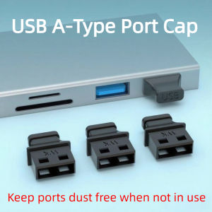 USB Type-A Port Plug with Handle Unused Interface USB-A Female Cap Protection Dust Cover Laptop Computer Audio Kitchen Island TV