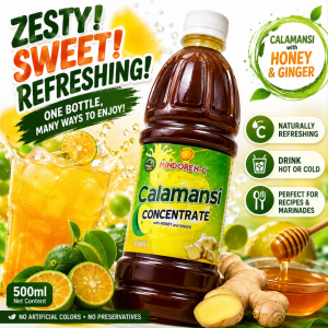 Mindoren-C Calamansi Concentrate with Honey & Ginger | Calamansi Juice Concentrate | All Natural Filipino Citrus Drink | Juice Extract