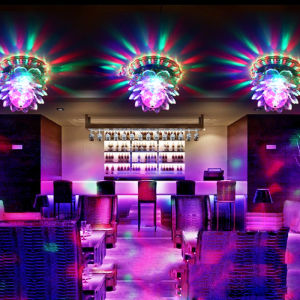 Angella LED Stage Light หมุนอัตโนมัติ LED Lotus Crystal Magic Light พร้อมปลั๊กแบบพกพา Disco RGB LED Stage Light สำหรับคริสต์มาสงานแต่งงาน เพื่อการเกิดงานประจำวัน พร้อมโปรแกรมใหม่