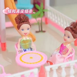 Princess Doll House DIY Dream Assembled Baby Castle Light Villas Pretend Toy Kids Birthday Gift