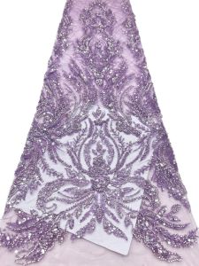 OLEVO | New Luxury French Mesh Lace Beads Fabric High Quality African Nigerian Sequins Lace Lace For Women Wedding Party Dresses AT2844