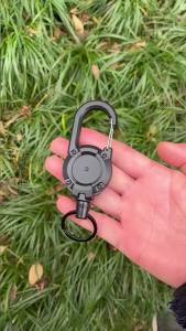 1/2/3 Piece Retractable Keychain in Black Durable Design Secure Closure Suitable for Identification Documents ID Cards Keys