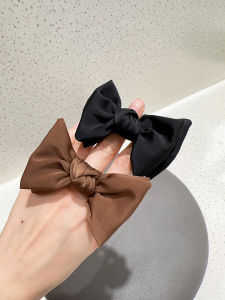 เชือกผมปมผีเสื้อสีดําสไตล์เกาหลีสําหรับเด็กผู้หญิงผูกผมหลวมอเนกประสงค์และขอบเครื่องประดับแฟชั่น