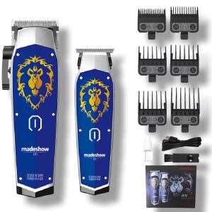 Máy Cắt Tóc Chuyên Nghiệp Madeshow D3 Dành Cho Salon Lưỡi Dao Gốm Mạ Titan Tốc Độ 7000 Vòng/phút Máy Tỉa Tóc Không Dây M10 M11