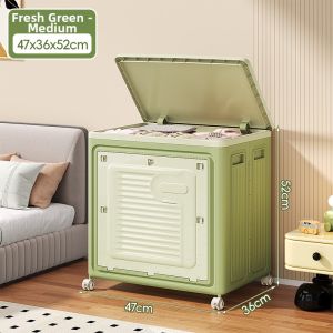 MMZECE | Large Capacity Foldable Flap Opening Seasonal Clothing Storage Chest