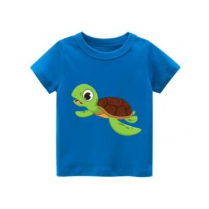 Kaos Anak Uniseks Laki-laki Perempuan Usia 2-12th: Gambar Penyu Hijau