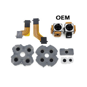 3 in 1 Joystick Kit For PS5 V1.0 Controller Analog Stick LR Flex Cable Conductive Rubber Pad Anti Drift Repair Replacement