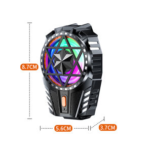 X112 Phone Cooler with RGB Light Mobile Phone Radiator Rechargeable Snap-On Cooling Fan Cooler Semiconductor Freeze Heatsink