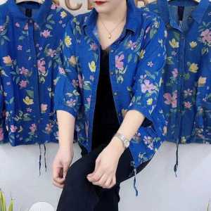 Áo Len Cardigan Dáng Rộng Thời Trang Cho Nữ Mùa Hè 2025 Áo Sơ Mi Denim Dáng Rộng Thoải Mái Cho Mẹ Cỡ Lớn Áo Khoác Ngoài Ngắn Thường Ngày