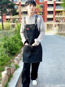 Váy Ngắn Denim Thời Trang Cho Nam Và Nữ Váy Ngắn Làm Việc Cho Barista Váy Ngắn Phòng Bếp Váy Ngắn Làm Tóc Và Làm Móng