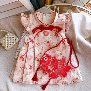 Traditional Chinese Hanfu Costume Set for Baby Boys And Girls Autumn Winter Childrens National Style Tang Suit Birthday Ceremony Clothes