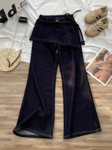 High Waist Wide Leg Jeans Womens Loose Fit Slimming Drapey Flared Pants Casual Style Cotton Stretch Denim Everyday Wear