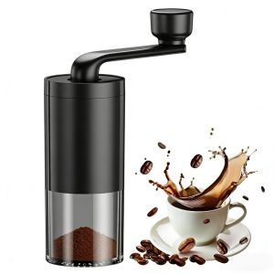 XMSJ | Manual Coffee Grinder Ceramic Burr Hand Coffee Bean Grinder Adjustable Coarseness Portable Espresso Mill With Transparent Window