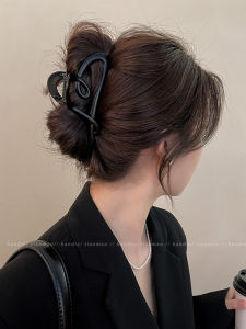 Kẹp Tóc Hình Trái Tim Lớn Mờ Thanh Lịch Cho Phụ Nữ Mùa Thu Đông Kẹp Tóc Phía Sau Đầu Cao Thời Trang Mới 2025 Kẹp Cá Mập Phụ Kiện Tóc