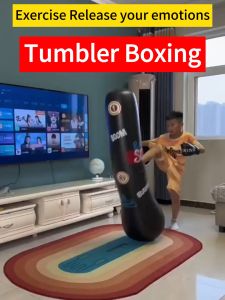 Children/Adults Tumbler Boxing Sandbag Inflatable Fitness Boxing Taekwondo 1.2/1.5m