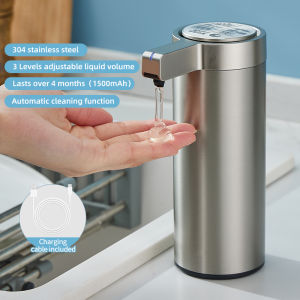 270ml Kitchen Soap Machine Automatic Sensor Out of Hand Sanitizer Smart Electric Body Wash Soap Dispenser 304 Stainless Steel