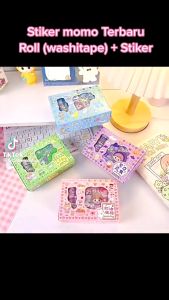 AXNAT STIKER ROLL MOMO WASHI TAPE ROLL KOREA 2D SET BOX SS246