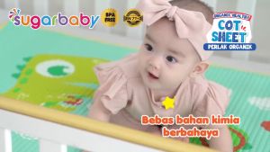 Sugar Baby Perlak Bayi Karet 90x60cm Alas Ompol Simson Baby Perlak Organik Healthy New Technology Steam Wash