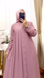 Hanifah Dress Ceruty Apk Payet Gamis Wanita Terbaru 2024 Viral Dress Kondangan Wanita Muslim Elegan