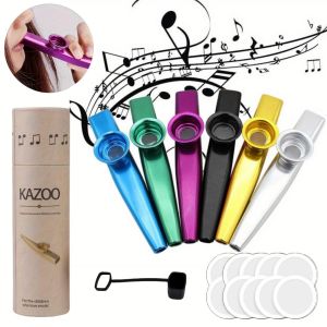 Metal Kazoo Accompaniment for Guitar Ukulele Beginner Simple Easy-to-Learn Instrument Portable Whistle Musical Device Gift Set