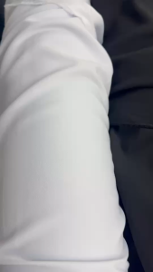 ผ้าเมตร ผ้าหนังไก่ เอสเต้ สีขาว-ดำ สีพื้น สำหรับตัดเสื้อ เดรส กระโปรง หน้ากว้าง 45 นิ้ว หน่วยขายเป็นเมตร