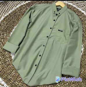 Kemeja Polos Pria Formal Slimfit Lengan Panjang Jumbo Hitam Sage Denim