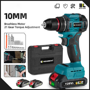 Drill Machine Set Cordless Drill 21+2 Torque Brushless Electric Impact Drill 10mm Electric Drill Multifunctional Cordless Screwdriver For Makita 18V Battery