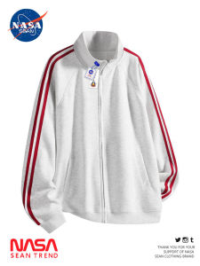 Wassup Panda American Retro Zipper Hoodie Mens Autumn Trendy Brand Couples Open Cardigan Sweatshirt Stand Collar Long Sleeve