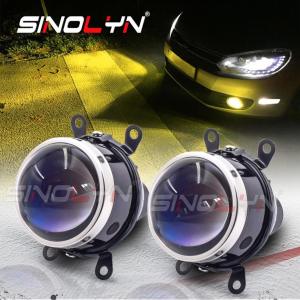 Sinolyn 3 Inch Blue Fog Lights For Cars Bi Xenon Fog Lens Bifocal Driving Lamps H11 HID/LED Projector Lenses Car Accessories