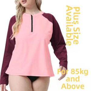 UPF50 Plus Size Surfwear Long Sleeve Swimwear