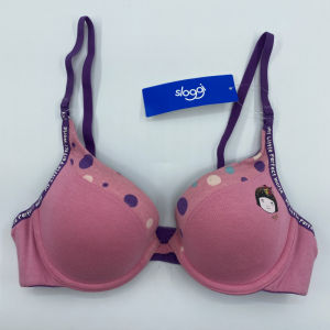 Sloggi Comfortable Polka Dot Bra for Teen Girls Detachable Shoulder Straps Youthful Design U-Neck Style Dual Hook Closure