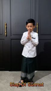 Sarung Anak Instan Motif Tenun Dobby Warna Biru Marun Hijau Coklat Hitam Untuk Sunat Ngaji Solat Sekolah TK SD Umur 2 - 9 Tahun