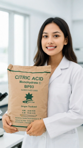 25KG.กรดมะนาว หรือกรดซิตริกเอซิด โมโนไฮเดรต 25 กก. (Citric Acid Monohydrate BP93) บริสุทธิ์สูง มาตรฐานอุตสาหกรรมและอาหาร