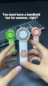 Disney DY-805 Mini Handheld USB Rechargeable Portable Cooling Fan Mute Three Speed Wind Force Send Disney stickers （Send Disney stickers）