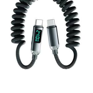 Cáp Sạc Nhanh USB C 240W PD Dây Sạc 7A Hiển Thị Kỹ Thuật Số Dành Cho OPPO Realme Huawei Poco Samsung - Chất Liệu Bện