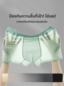 MiiOW | กางเกงบ็อกเซอร์ชายผ้าไหมน้ำแข็งไร้ตะเข็บระบายอากาศแบบสี่เหลี่ยม 2025 กางเกงบ็อกเซอร์ชายทรงบ็อกเซอร์แบบใหม่ป้องกันแบคทีเรีย