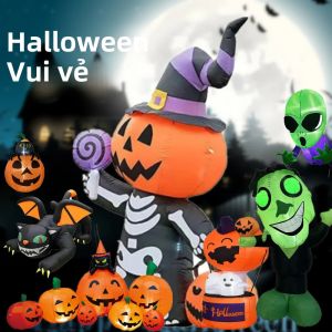 Đồ Trang Trí Halloween Bơm Hơi Kinh Dị Với Đèn LED Tích Hợp Vật Trang Trí Sân Vườn Ngoài Trời Chất Liệu Vải Đồ Trang Trí Sân Nhà Cho Bữa Tiệc