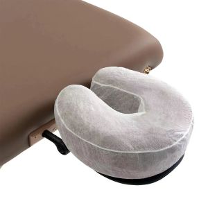 Disposable U-Shaped Pillowcase Non-Woven Elastic Hairband Beauty Salon Massage Bed Headband with Hole Travel Pillow Towel