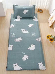 Student Dormitory Latex Mattress Protector Full Wrap Zipper Style Anti-Allergy Single Brown Pad Cover Bedding Accessories