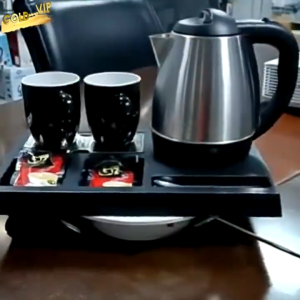 Hotel Guestroom Supplies Electric Water Kettle Tray Set Special Travel Kettle For Hotel Use