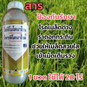 ไดฟีโนโคลนาโซล+โพรพิโคนาโซลป้องกันเชื้อราเมล็ดด่างราดอกกระถินช่วยให้เมล็ดสวยใส