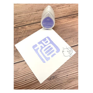 Quick Dry Stamp Rubber Stamp DIY Handmade Waterdrop Design Inkpad for Scrapbooking Cute Stationery Business Supplies