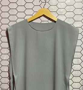 Outer Long Wanita Vest Tali Samping Cardigan Panjang Kekinian Bahan Crinkle Airflow